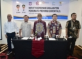 Bupati Pohuwato, Saipul Mbuinga didampingi Wakil Bupati ,Iwan S. Adam, dan Ketua DPRD Pohuwato, Beni Nento, membuka rapat Koordinasi Usulan PSN Pohuwato, Provinsi Gorontalo