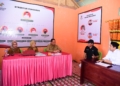 Gubernur Gorontalo Gusnar Ismail, Wakil Gubernur Idah Syahidah Rusli Habibie dan Pj Bupati Gorontalo Utara Sila Botutihe, saat meninjau Koperasi Merah Putih di Desa Tolango, Kecamatan Anggrek, Kabupaten Gorontalo Utara, Senin, (2/6/2025). (F: Diskominfotik).