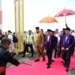 Menteri dan Wamen Desa PDTT Yandri dan Ahmad Riza Patria disambut adat Mopotilolo saat berkunjung ke Gorontalo.