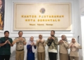 Kantah Kota Gorontalo saat menerima kunjungan tim Biro Umus dan Layanan Pertanahan Kementerian ATR/BPN.