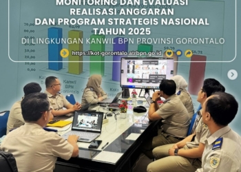 Kepala Kantah Kota Gorontalo saat mengikuti