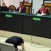 Mantan Bupati Bone Bolango Hamim Pou sujud syukur saat divonis bebas oleh majelis hakim Pengadilan Tipidkor Gorontalo.