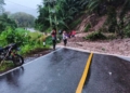 longsor terjadi di ruas Jalan Trans Taluditi, tepatnya di Desa Panca Karsa II seputaran Puskesmas Panca Karsa II