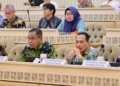 Sekjen Kementerian ATR/BPB Pudji Prasetijanto Hadi saat menyampaikan laporan realisasi Penerimaan Negara Bukan Pajak (PNBP) kepada Komisi II DPR RI.
