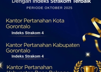 Kantor Pertanahan Kota Gorontalo raih