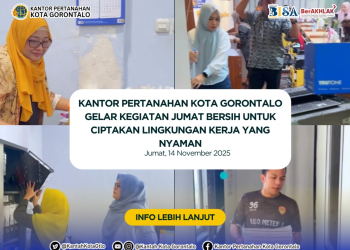 Kantah Kota Gorontalo laksanakan Jumat bersih demi