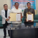 Bupati Boalemo, Drs. Rum Pagau menandatangani kerjasama PT BTN dalam peningkatan layanan perbankan di RSUD Iwan Bokings.(f.dok.pimpinan)