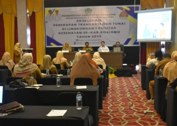 Dinas Kesehatan Kabupaten Boalemo menggelar akselarasi penerapan transaksi non tunai di lingkungan fasilitas kesehatan se Kabupaten Boalemo.(f.istimewa)