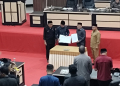 Rapat paripurna pengesahan rancangan APBD-P tahun 2025, bertempat di ruang sidang DPRD Boalemo.(f.dok.pimpinan)