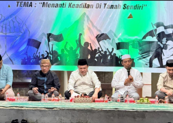 Ketua DPRD, anggota DPRD, Camat Buntulia menghadiri halal bihalal para penambang lokal dan masyarakat