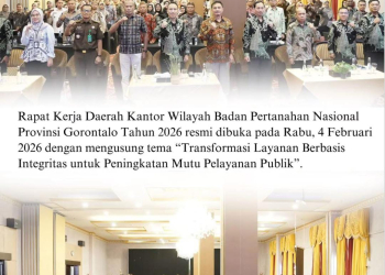 Pelaksanaan Rakerda Kanwil BPN Gorontalo Tahun 2026.