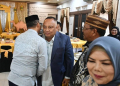 Bupati Boalemo, Rum Pagau bersama Wakil Bupati Lahmuddin Hambali mengadakan silaturahmi bersama Wakil Gubernur Idah Syahidah Habibie usai dari kediaman Gubernur Gorontalo Gusnar Ismail.(f.dok.pimpinan)