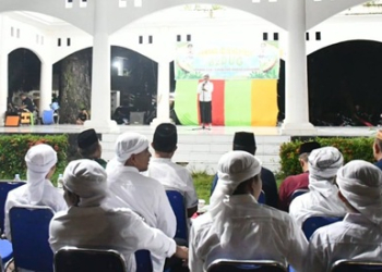 Wabup Boalemo, Lahmuddin Hambali membuka rangkaian kegiatan bernuansa islam menyongsong bulan suci Ramadhan 1.447 hijriah.(f.dok.pimpinan)