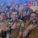Bupati Boalemo, Rum Pagau bersama para kepala daerah menghadiri Rakornas.(f.istimewa)
