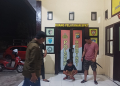 Pelaku penikaman saat diamankan oleh tim Jatanras Polresta Gorontalo Kota.