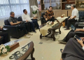 Bupati Boalemo, Drs. Rum Pagau didampingi Wabup Lahmuddin Hambali dan Wakil Ketua DPRD Boalemo, Iwan Wuluwo menemui Ditjen Kemenkeu RI.(f.dok)
