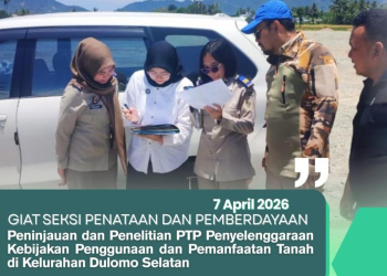 Kantor Pertanahan Kota Gorontalo tinjau
