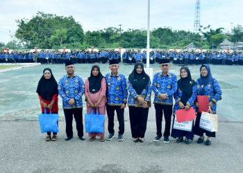KORPRI Pohuwato Peduli mulai menyalurkan bantuan paket sembako kepada para petugas kebersihan di lingkungan Pemerintah Kabupaten Pohuwato.