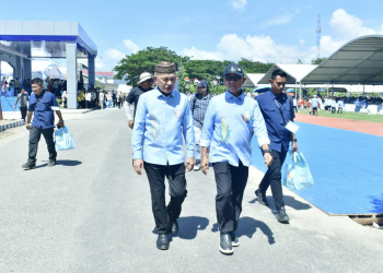 Bupati dan Wabup Pohuwato saat menghadiri pembukaan PENAS