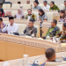 Menteri Nusron Wahid sat mengikuti rapat