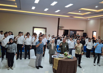 Wakil Gubernur Gorontalo Idah Syahidah Habibie saat membuka dan melepas 90 peserta program Pemagangan Dalam Negeri Tahun 2026.