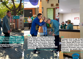 Kunjungan Wamen Ossy Dermawan di Kantah Kota Gorontalo.