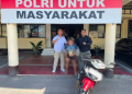 Pelaku saat diamankan Polresta Gorontalo Kota
