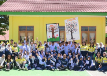 PGP saat menggelar kelas inspirasi untuk 262 siswa di Kabupaten Pohuwato