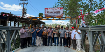 Peresmian jembatan Bailey di Pulubala