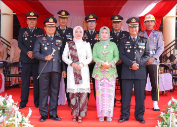 Kapolres dan petinggi polres Pohuwato foto bersama usai upacara bendera