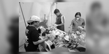Korban penikaman yang saat ini sedang dirawat secara intensif usai mendapatkan 15 tusukan usai cekcok dengan suaminya.(F. Istimewa)