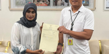 Kantor Pertanahan Kota Gorontallo saat menyerahkan sertipikan lahan Museum Purbakala kepada Pemprov Gorontalo.