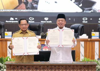 Mendagri Tito Karnavian dan Menteri ATR/BPN Nusron Wahid