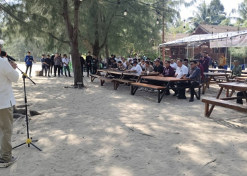 Bupati Boalemo, Rum Pagau menyambut antusias kunjungan Jaksa Agung Muda, Kejagung RI ke Kabupaten Boalemo.(f.dok.pimpinan)
