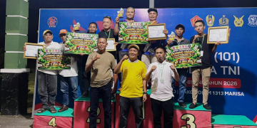 Penyerahan hadiah Turnamen Domino Orado Piala Panglima TNI