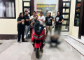 Terduga pelaku saat diamankan tim URC Polresta Gorontalo Kota.