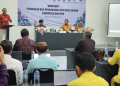 Wabup Lahmuddin Hambali menyampaikan arahan pada workshop pembinaan dan pengawasan.(f.dok.pimpinan)