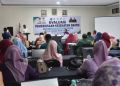 Bupati Boalemo, Rum Pagau memberikan arahan pada kegiatan Dinas Kesehatan Kabupaten Boalemo.(f.dok.pimpinan)