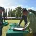 Bupati Boalemo Rum Pagau menandatangani dokumen berkaitan penyelesaian program TMMD bersama TNI.(f.dok.pimpinan)